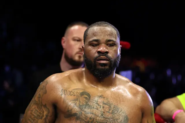 Jermaine Franklin looks on after a fight