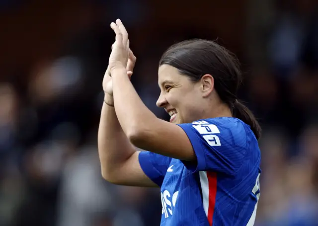 Kerr celebrates scoring the opener v Villa
