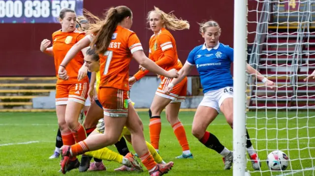Glasgow City's Lisa Forrest scores