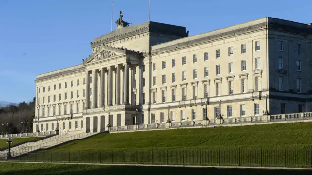 Stormont exterior on a sunny day