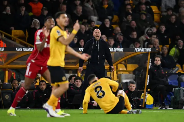 Arne Slot, Manager of Liverpool, reacts