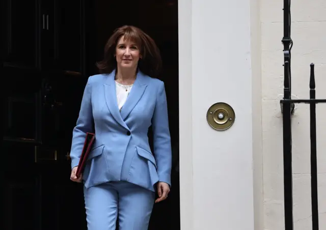 Rachel Reeves leaving 11 Downing Street ahead of the Spring Statement