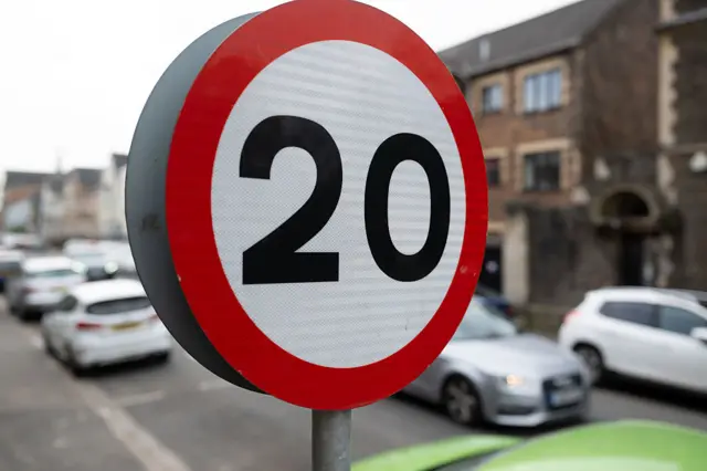 A 20mph road sign