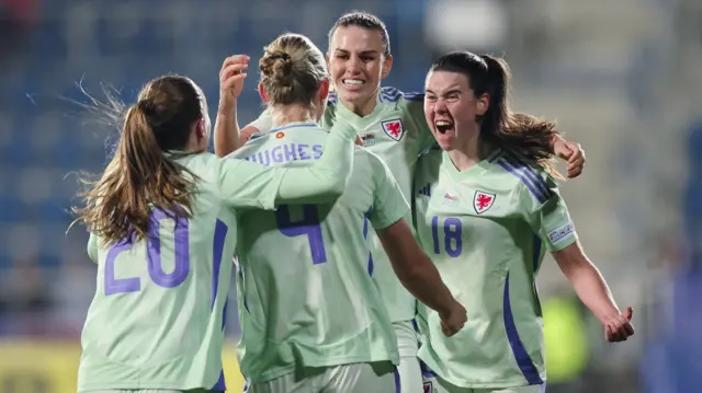 Wales celebrate equaliser