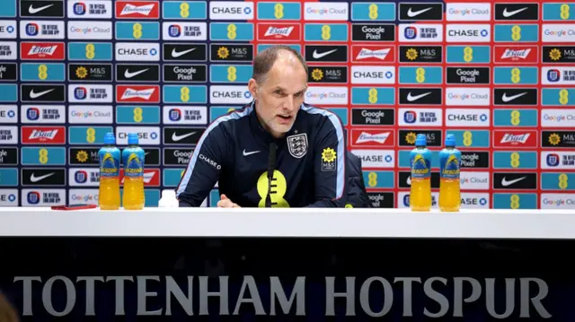 Thomas Tuchel in his pre-match news conference