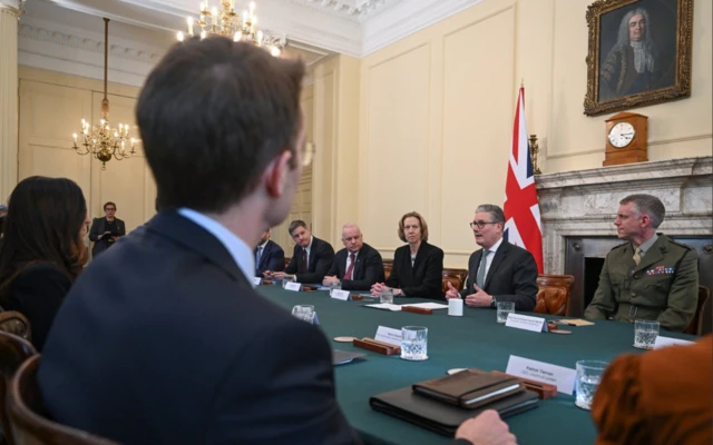 Prime Minister Sir Keir Starmer hosts a roundtable at 10 Downing Street in central London, to address the impact of the Iran war with senior representatives from the energy, shipping and financial services industries