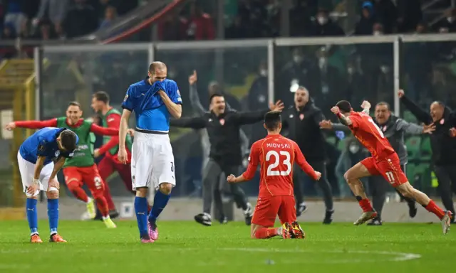 Italy lose to North Macedonia