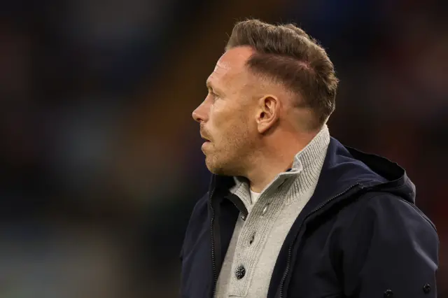 Craig Bellamy on the touchline