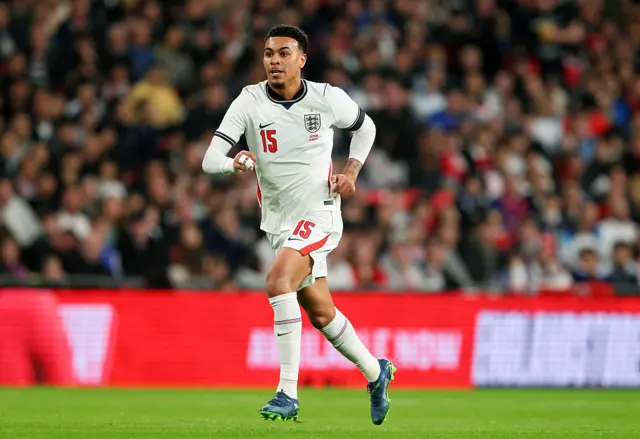 Morgan Rogers of England during the international friendly match between England and Japan at Wembley Stadium on March 31, 2026 in London, England. (
