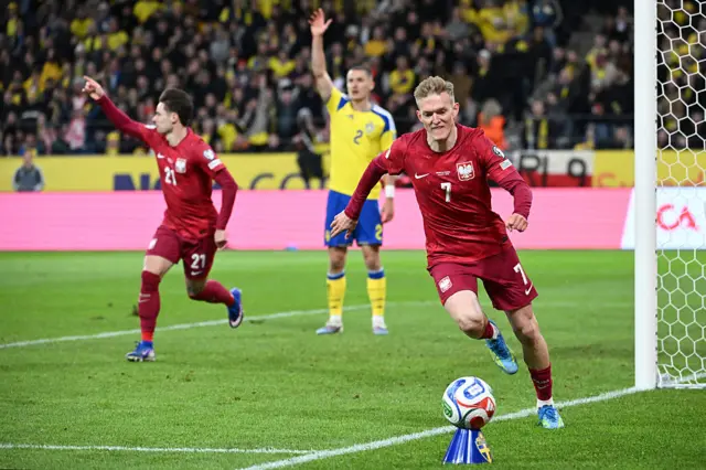 Poland celebrate scoring