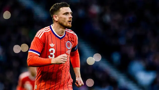 Scotland captain Andy Robertson in action against Japan on Saturday