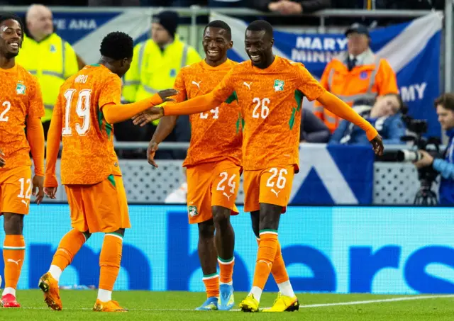 Nicolas Pepe scored for Ivory Coast