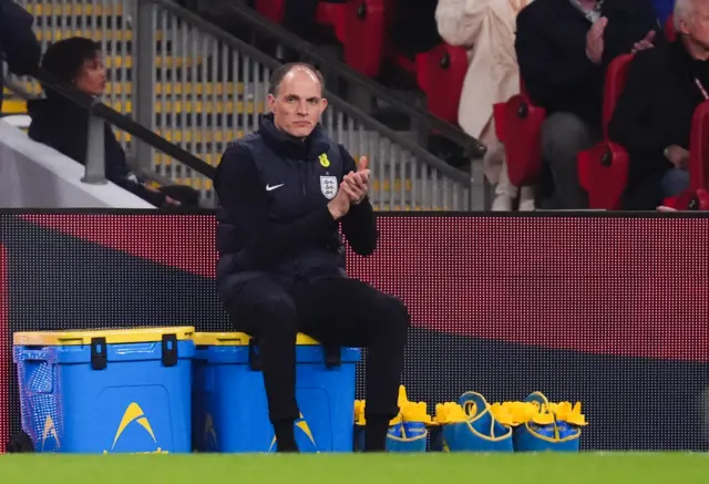 England manager Thomas Tuchel during the international friendly match at Wembley Stadium, London.