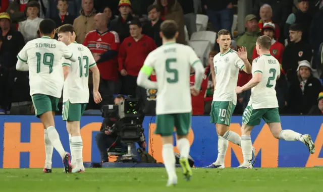 Northern Ireland players celebrate