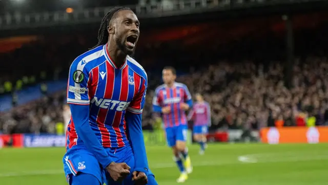 Evann Guessand celebrates