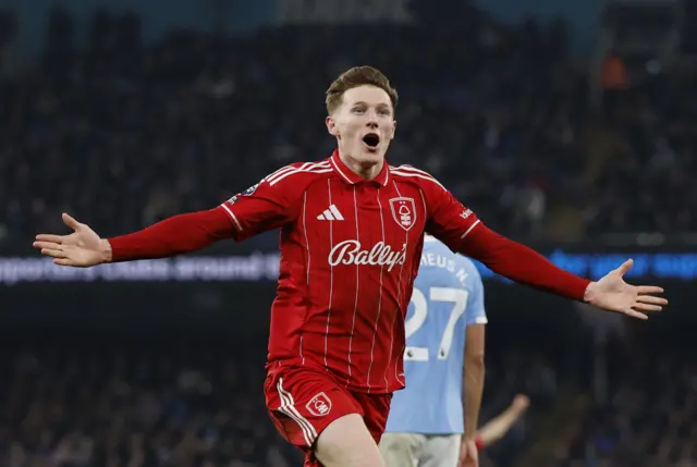Nottingham Forest's Elliot Anderson celebrates scoring their second goal