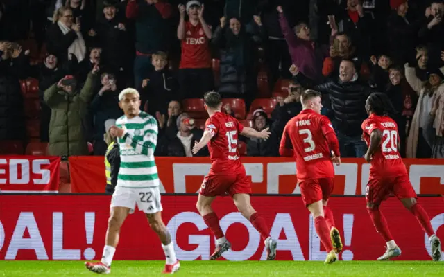 HT: Aberdeen 1-1 Celtic