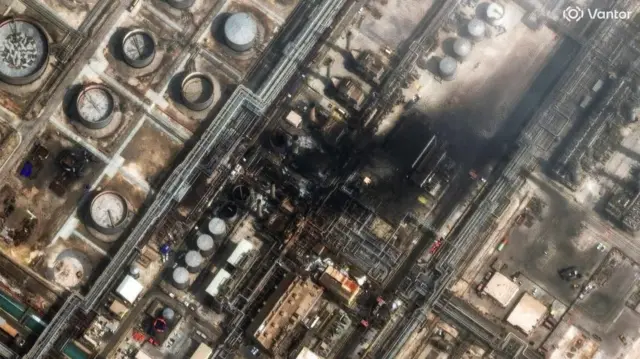 Satellite view of damage to Ras Tanura refinery in Saudi Arabia. Picture date: March 2nd 2026