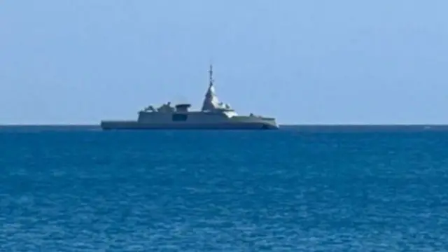 Image of suspected Greek frigate spotted off the coast of Cyprus