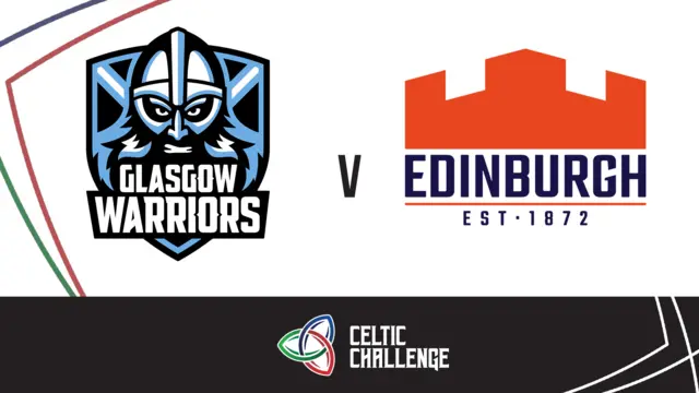 Glasgow Warriors, Edinburgh and Celtic Challenge logos