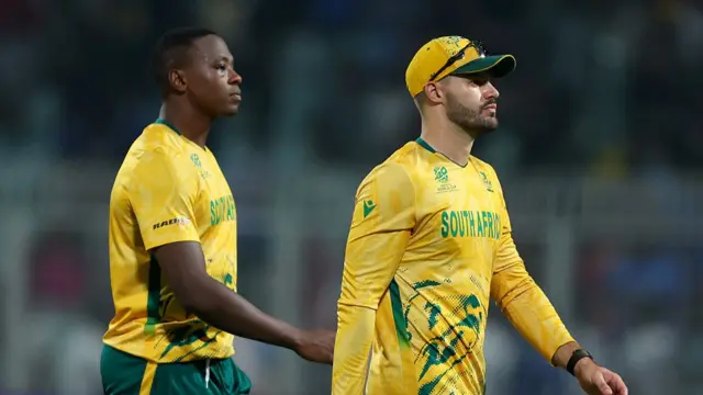 Aiden Markram of South Africa reacts after defeat in the ICC Men's T20 World Cup India & Sri Lanka 2026 Semi-Fina