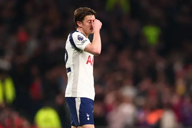 A dejected Conor Gallagher of Tottenham Hotspur after his side goes 1-3 down