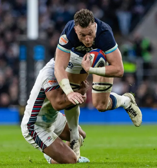 Jack Dempsey in action against England
