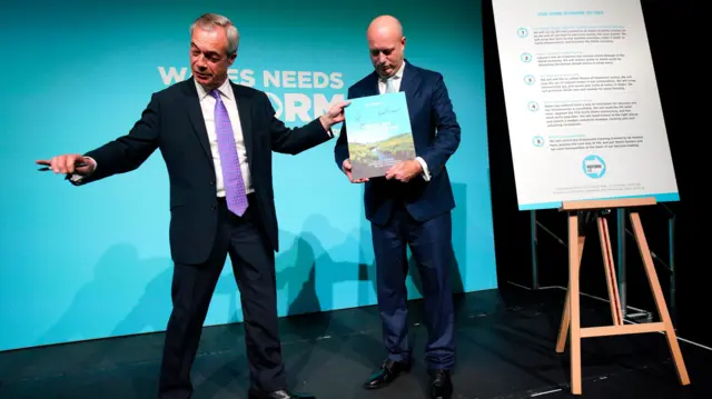 Nigel Farage and Dan Thomas