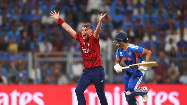 Sam Curran of England unsuccessfully appeals