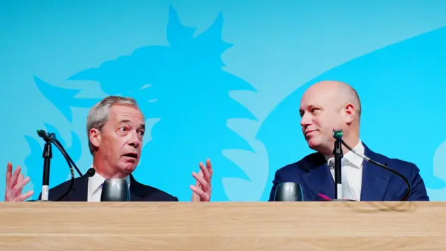 Nigel Farage and Dan Thomas