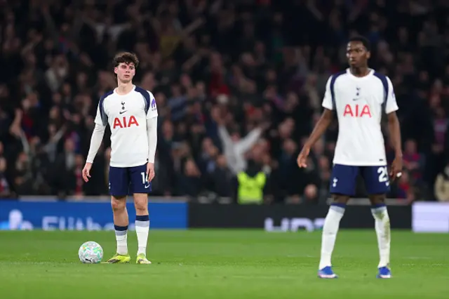 Archie Gray of Tottenham Hotspur looks