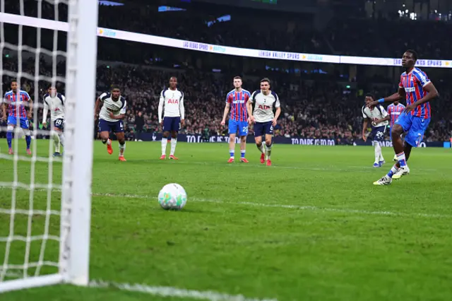Ismaila Sarr of Crystal Palace scores