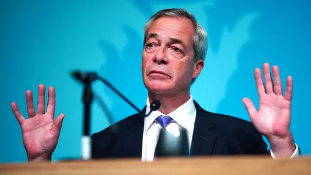 Nigel Farage at the Reform manifesto launch