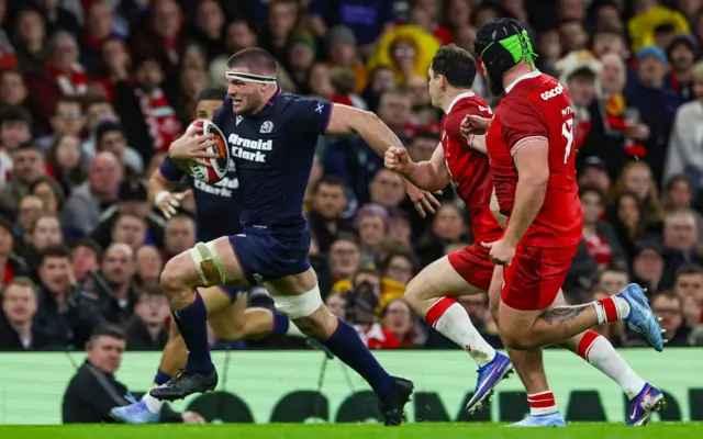 Josh Bayliss added power from the bench for Scotland in Cardiff