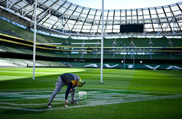 A view of the Aviva Stadium