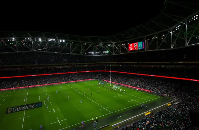 A view of the Aviva Stadium