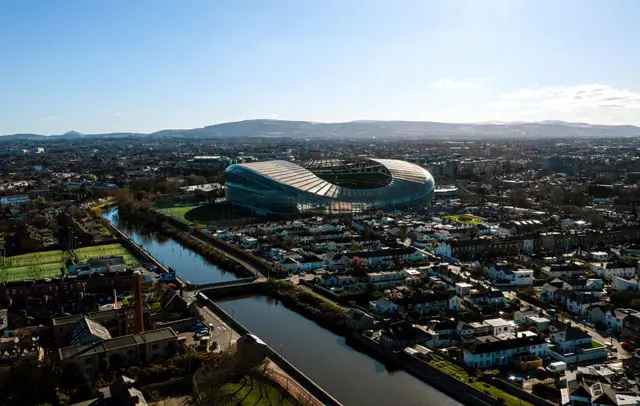 A view of the Aviva Stadium in Dublin