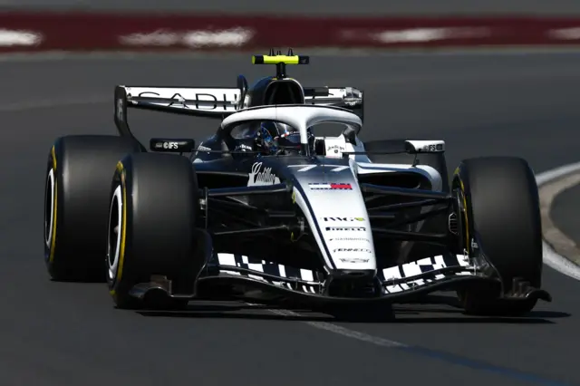 Valtteri Bottas driving the Cadillac in Australian Grand Prix first practice