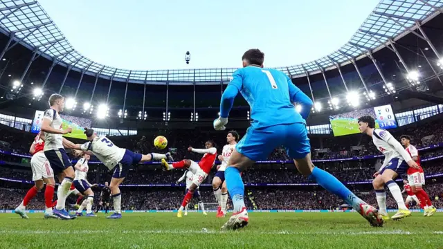 Eberechi Eze scores for Arsenal at the Tottenham Hotspur Stadium