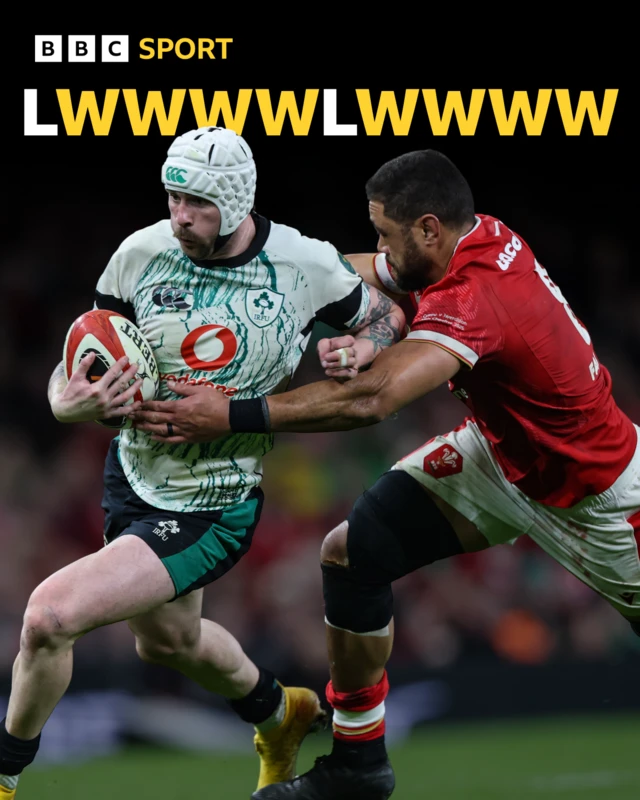 The last 10 results between Ireland and Wales