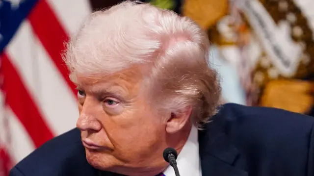 U.S. President Donald Trump attends a roundtable on the Ratepayer Protection Pledge in the Indian Treaty Room in the Eisenhower Executive Office Building (EEOB) on the White House campus in Washington, D.C., U.S., March 4, 2026.
