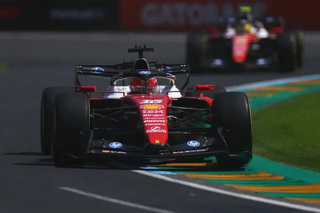 Charles Leclerc on track in Melbourne