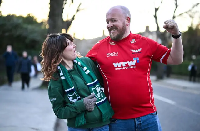 And Irish fan and a Welsh fan