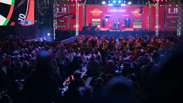 General view of UK Open stage in Minehead