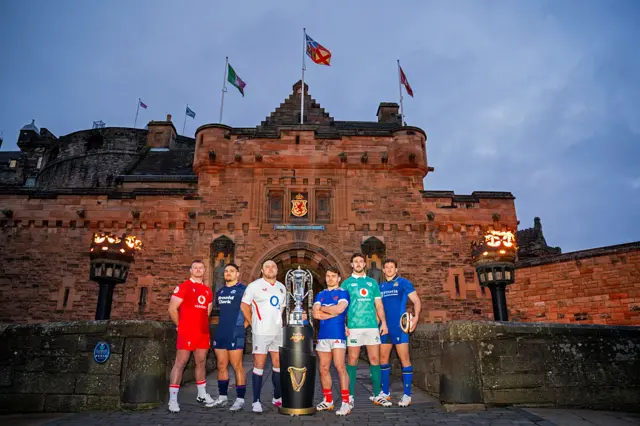 The Six Nations captains in Edinburgh