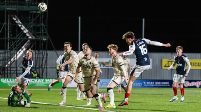 Barney Stewart heads Falkirk in front