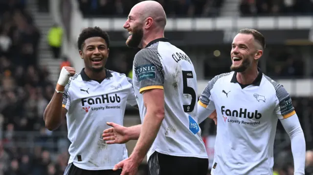 Matt Clarke celebrates scoring