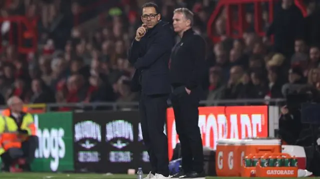 Liam Rosenior, Manager of Chelsea, looks on
