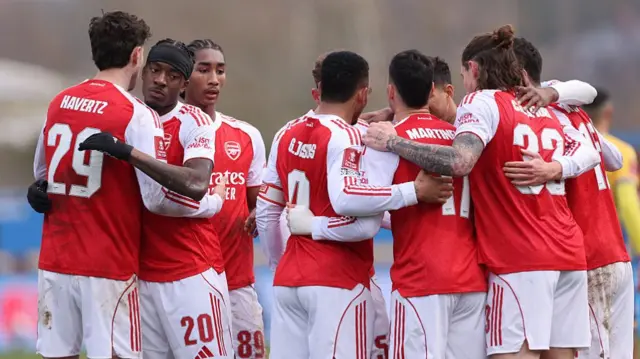 Arsenal celebrating
