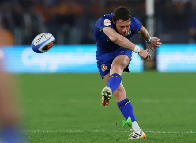 Italy's Paolo Garbisi in action
